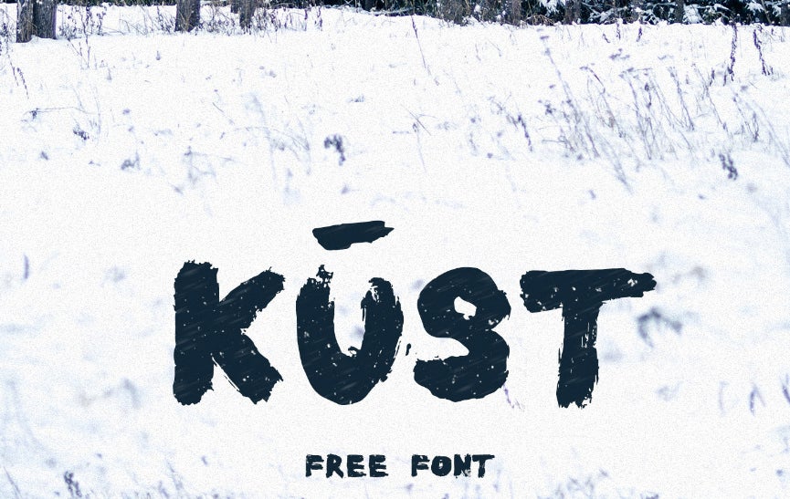 Kostenlose Fonts: Kust stammt von dem Designer Krišjānis Mežulis. Die einzelnen Buchstaben wurden jedoch von dem Künstler und Modedesigner Ieva Mezule gemalt. (Grafik: Krišjānis Mežulis)