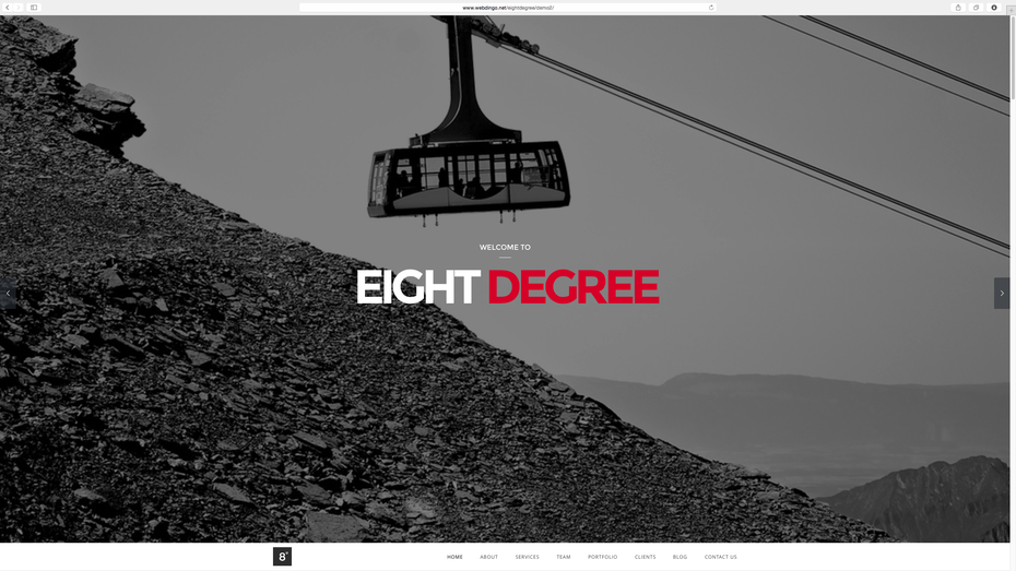 Eight Degree Parallax WordPress Theme