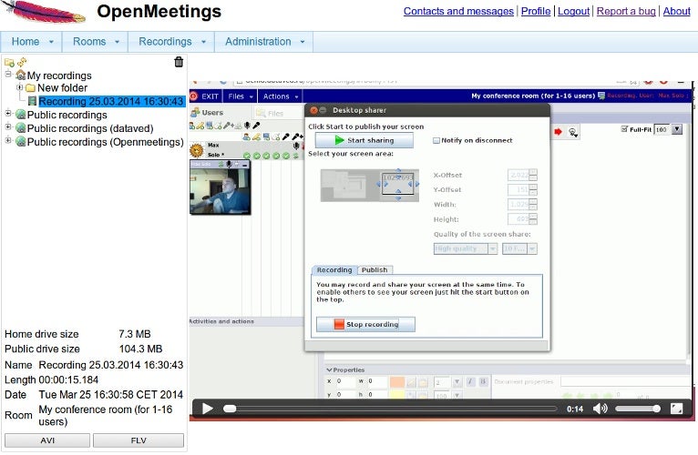 Das Open-Source-Projekt OpenMeetings. (Screenshot: openmeetings.apache.org)