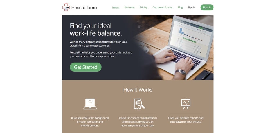 RescueTime zeigt euch, wie viel Zeit ihr mit welchen Seiten und Apps verbringt. (Screenshot: RescueTime)
