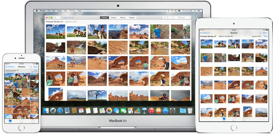 Apple Photos bringt die ausgemusterten Anwendungen um iPhone und Aperture in einer App zusammen. (Foto: Apple)