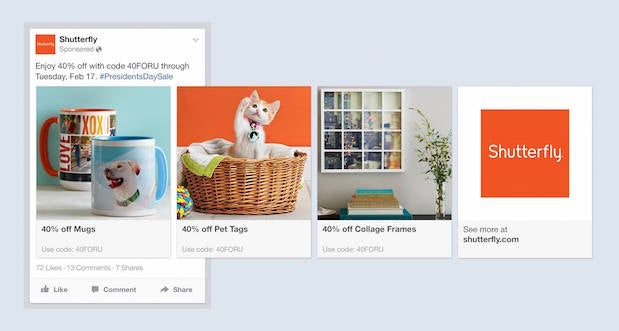 Products-Ads: Neues Anzeigenprodukt bei Facebook. (Grafik: Facebook)