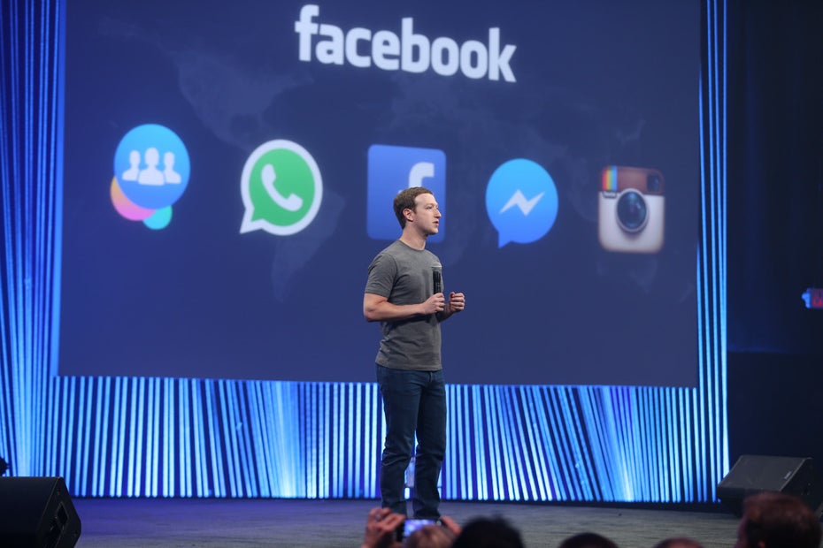 Facebook-Gründer Mark Zuckerberg auf der Entwicklerkonferenz f8 in San Francisco. (Foto: Facebook)