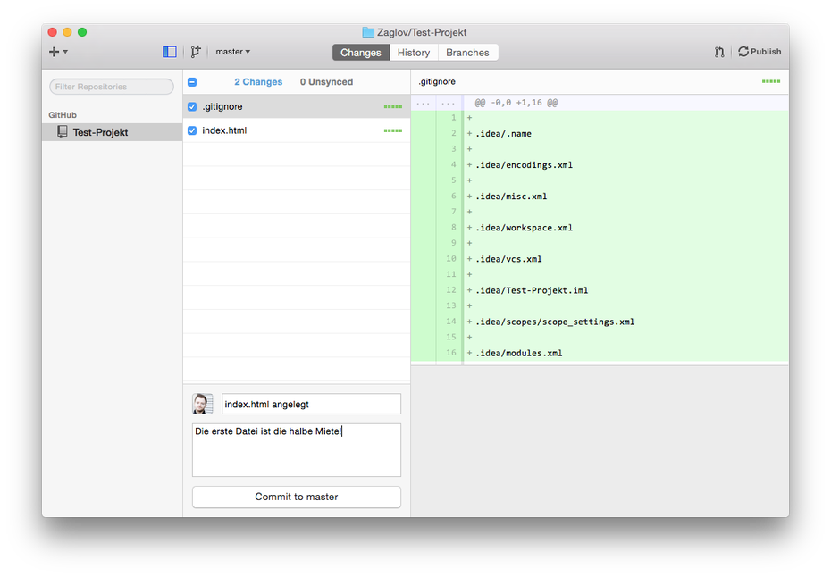 GitHub für Mac