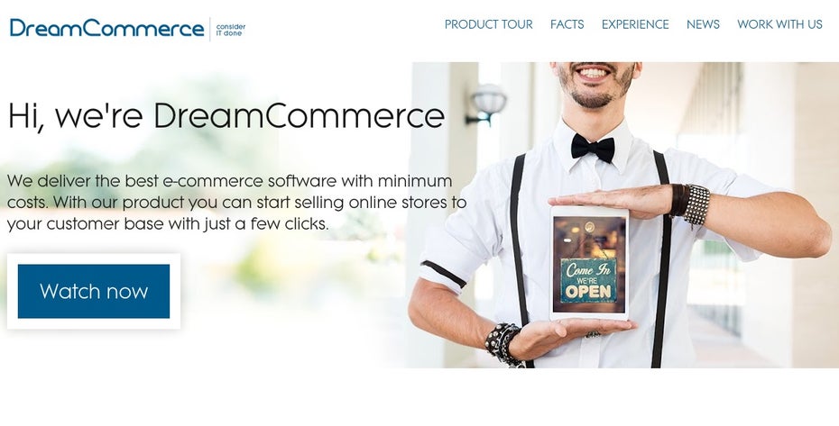 (Screenshot: dreamcommerce.com)
