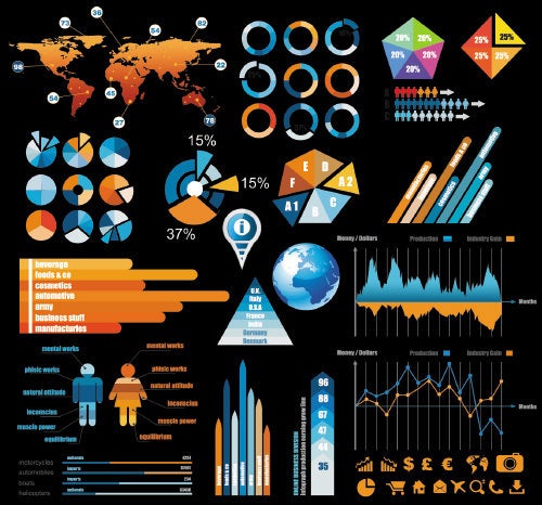 Kostenlos Infografik Template Vektor Kit 5