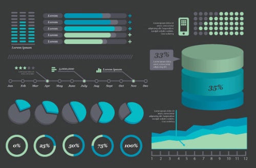 Kostenlos Infografik Template Vektor Kit 6