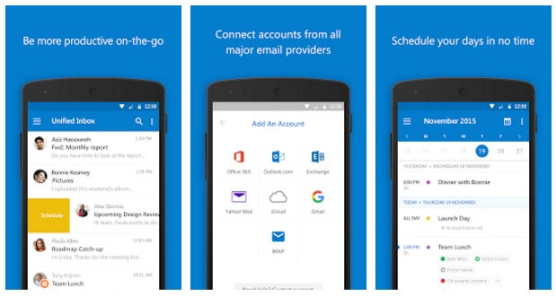 Microsoft integriert die Funktionen des Sunrise Kalenders in die Outlook-App. (Screenshot: Play-Store)