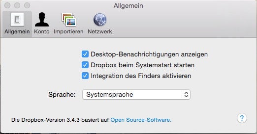 mac dropbox start