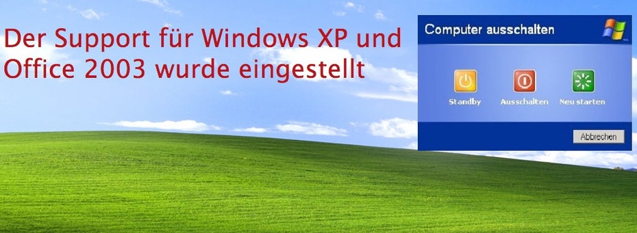 Seit April 2014 besteht kein offizieller Support mehr für Windows XP. (Screenshot: microsoft.com)
