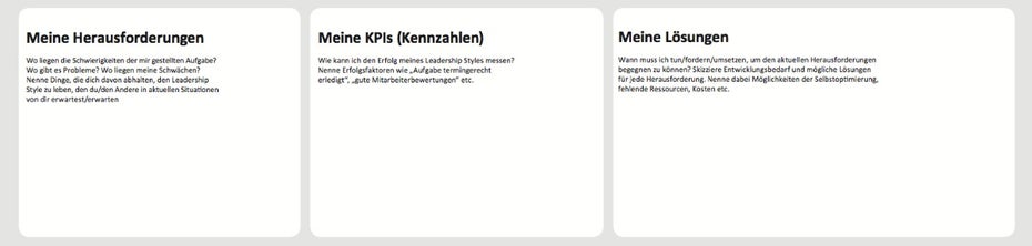 In der zweiten Zeile der Digital Leadership Canvas geht es um Herausforderungen und benötigte Ressourcen. Die vollständige Canvas von Christiane Brandes-Visbeck gibt es hier zum Download.