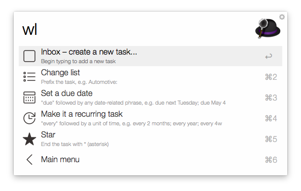 Wunderlist effektiv nutzen mit Alfred. (Screenshot: t3n)
