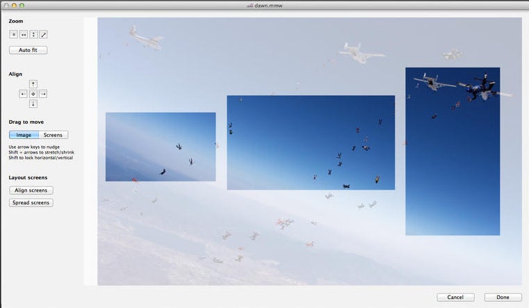 Multi-Screen-Wallpaper: Diese Mac-App hilft euch bei der Einrichtung. (Screenshot: Multi Monitor Wallpaper)