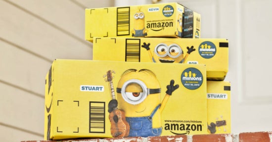So sehen die gelben Minion-Kartons von Amazon aus. (Foto: Amazon)