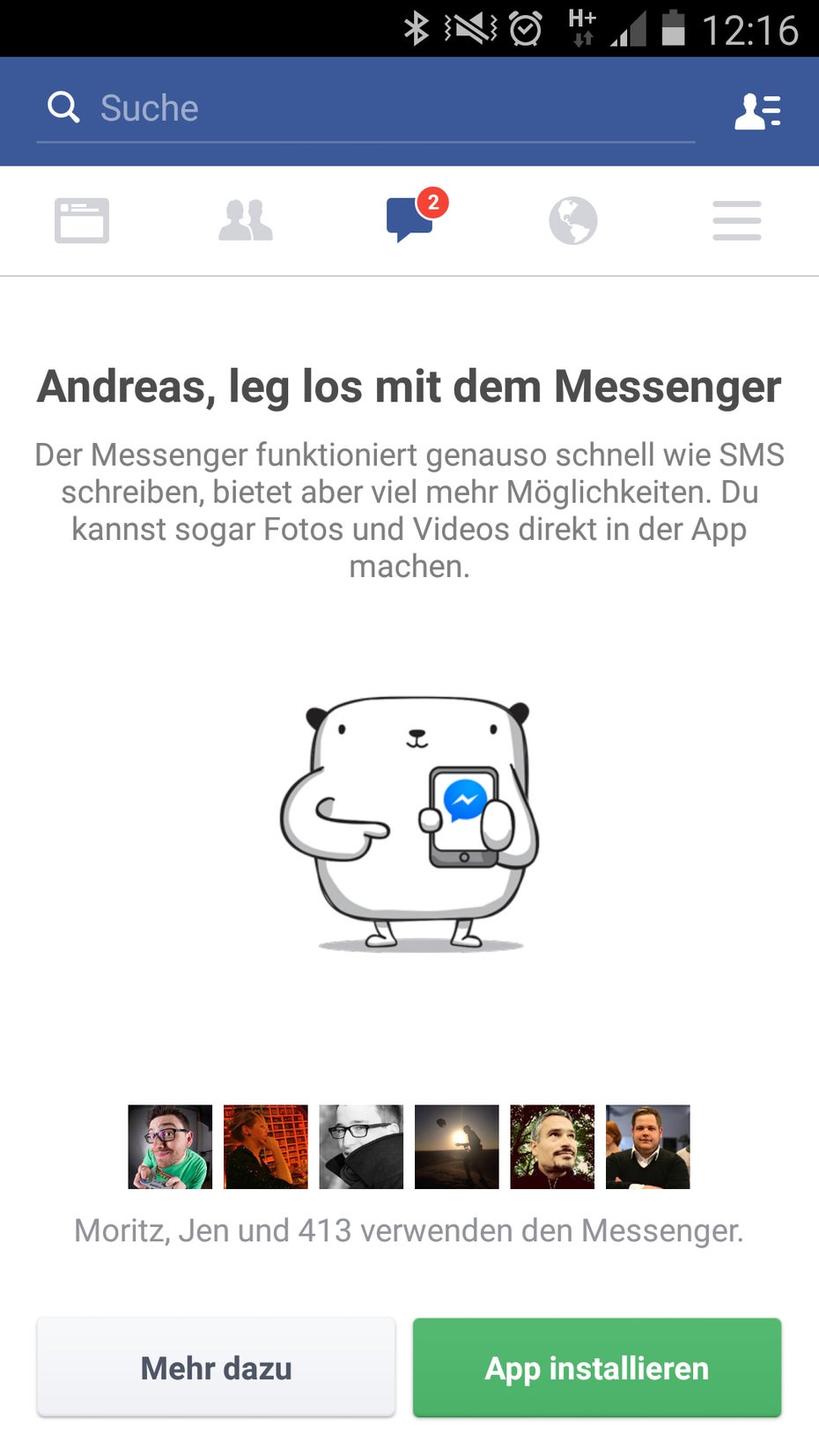 Den App-Zwang in den Facebook-Messenger finden viele Nutzer uncool. Mit diesen Tricks umgehst du ihn. (Screenshot: t3n.de)