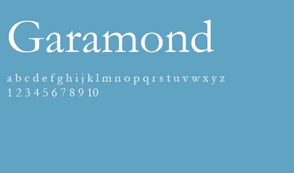 Eine der besten Schriftarten für eine Bewerbung – Garamond.