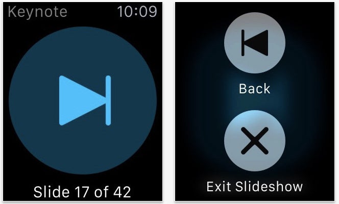 Keynote: Mit der Apple-Watch-App könnt ihr eure Präsentation steuern. (Screenshot: App-Store)