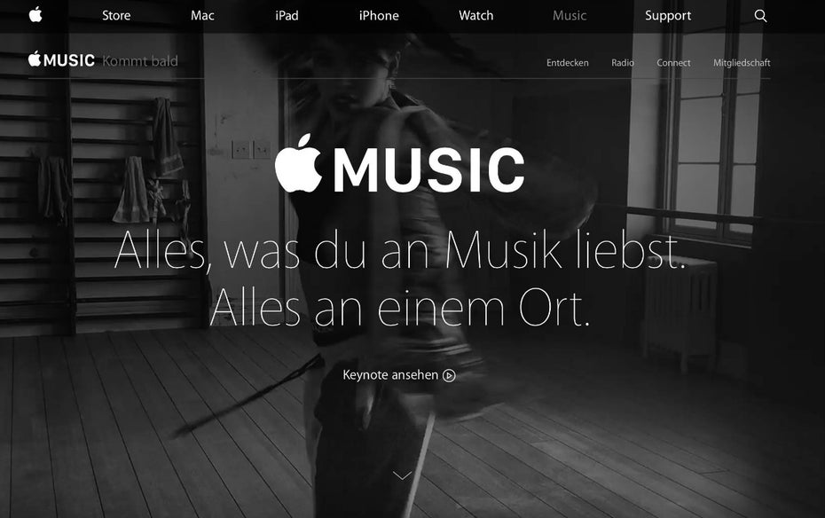 Tim Cook: Apple Music soll schon jetzt über 6,5 Millionen zahlende Kunden verfügen. (Screenshot: Apple.com)