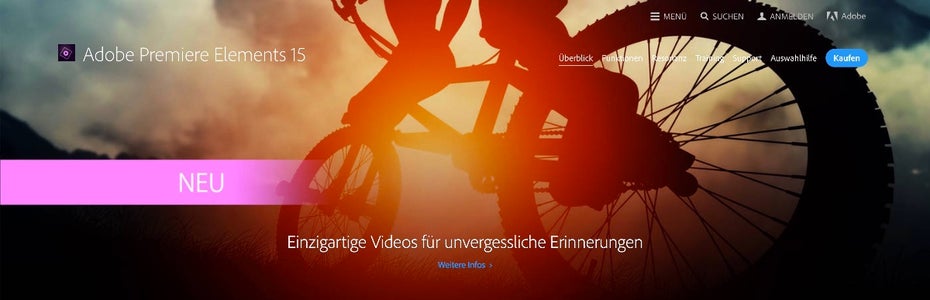 Premiere Elements ist der Einstieg in die Adobe-Video-Welt. (Screenshot: Adobe)