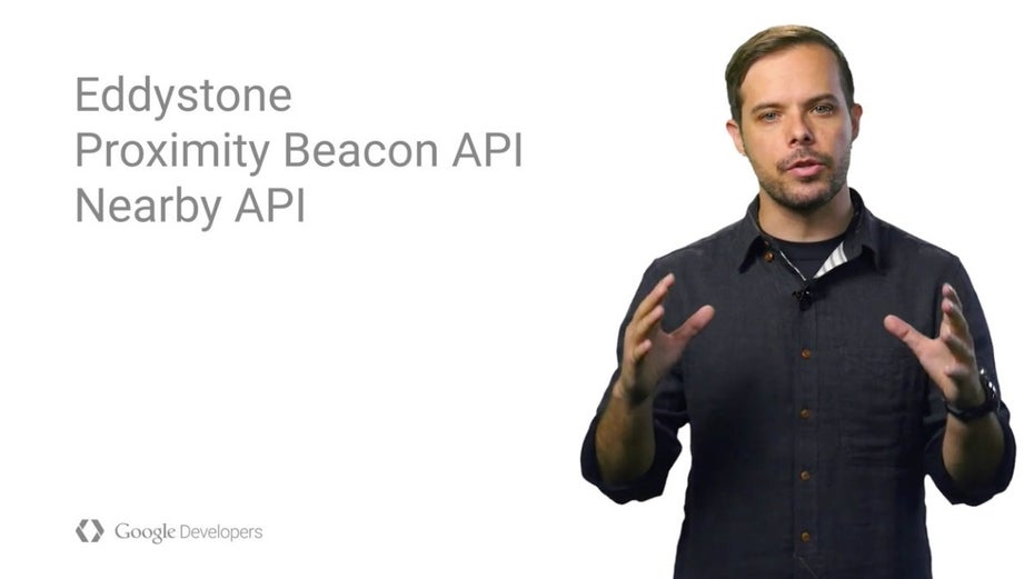 Google-Entwickler Timothy Jordan erklärt im Video, wie Eddystone funktioniert. (Screenshot: YouTube)