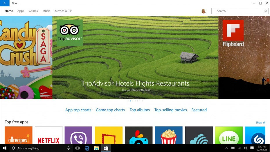 Apps für Windows 10. (Bild: Microsoft)