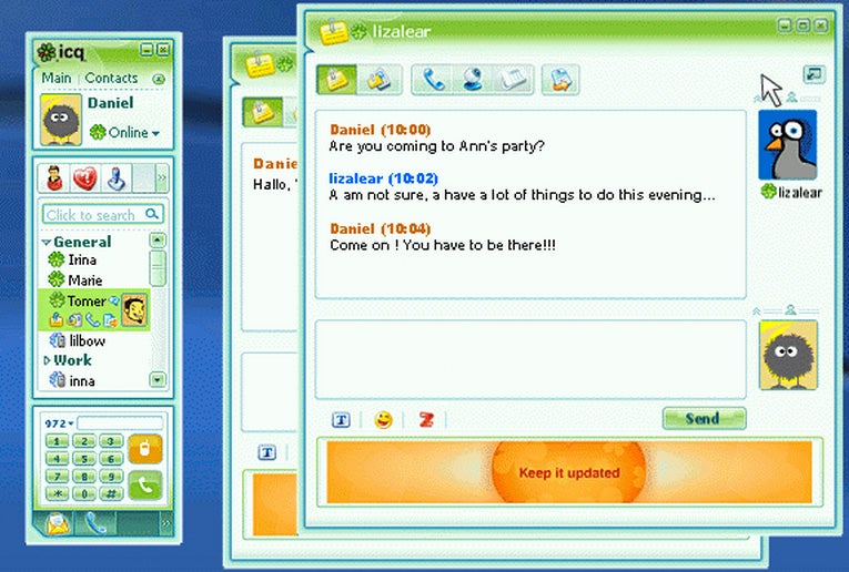 ICQ war einer der ersten Instant-Messenger. (Screenshot: icq.software.informer.com)