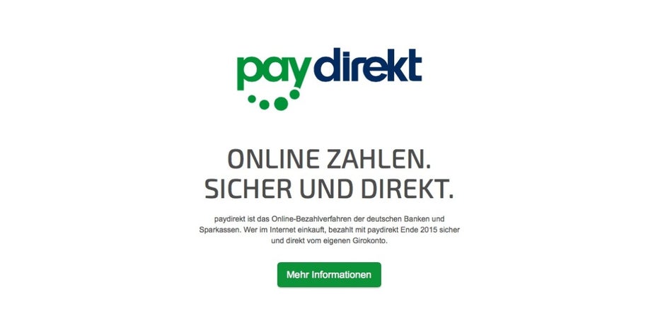 Paydirekt Online-Bezahldienst (Foto: Screenshot Paydirekt Webseite)