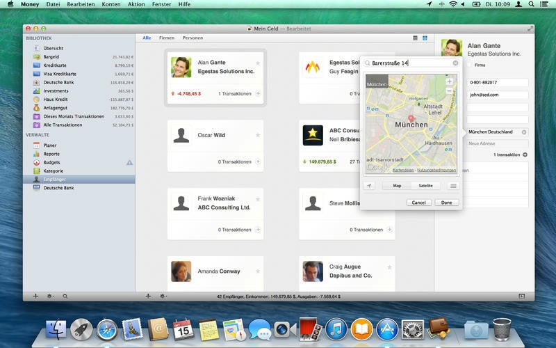 Viele mobile Anwendungen wie Money erleichtern die Eingabe von Ausgaben durch Geotagging. (Screenshot: Jumsoft)