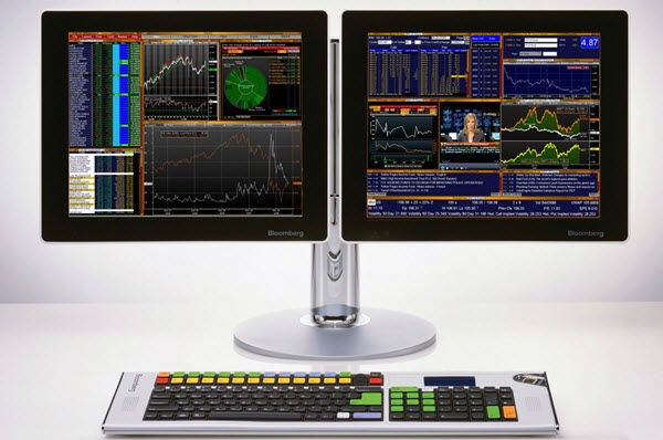 Trading Dashboard von Bloomberg: Übersichtlich geht anders (Foto: Medium.com)