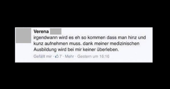 Derartige Hetze überflutet derzeit Facebook. Der Verfasserin kostete der Kommentar jetzt ihren Job. (Screenshot: Facebook)