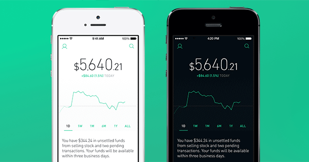 Mit Robinhood können Aktien gekauft und verkauft werden – gebührenfrei. (Bild: Robinhood)