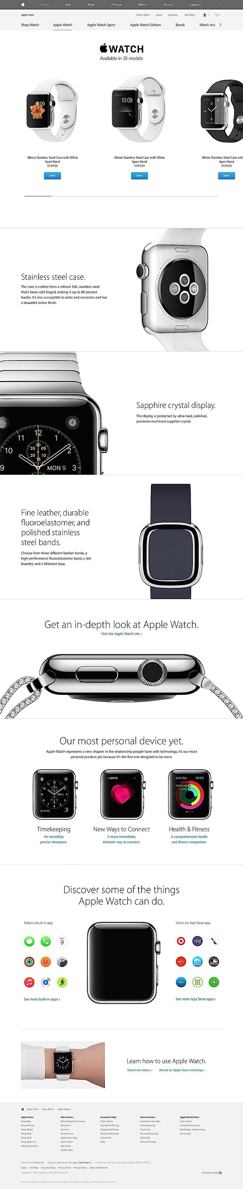 (Screenshots: apple.com)