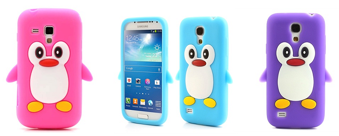 Smartphone-Hüllen in allen erdenklichen Farben, Formen und Materialien: Hier eine Pinguin-Hülle (Foto: MeinTrendyHandy)