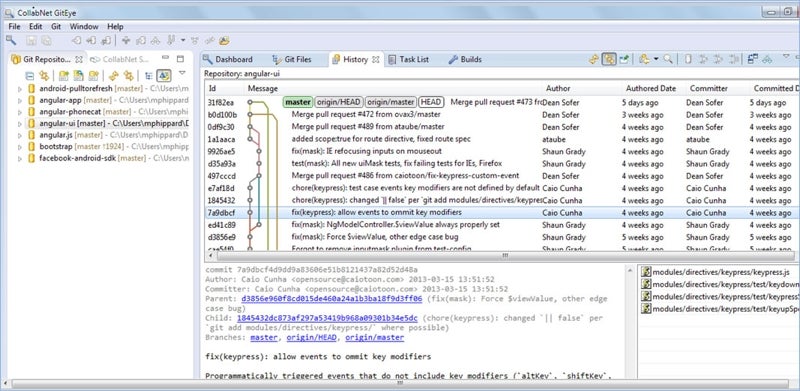 Git-GUI-Client GitEye (Screenshot: GitEye)