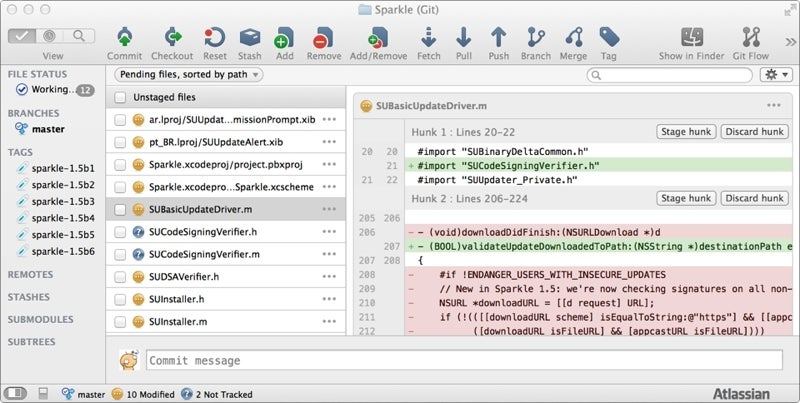 Git-GUI-Client SourceTree (Screenshot: SourceTree)