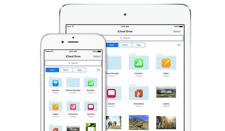 iCloud Drive lässt sich unter iOS 9 jetzt auch direkt auf eurem Homescreen als Icon platzieren. (Screenshot: Apple)