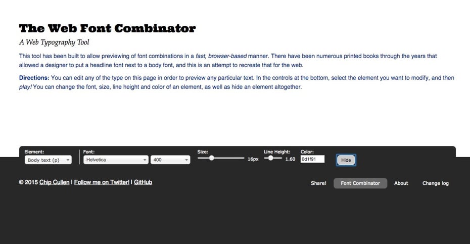 web font combinator