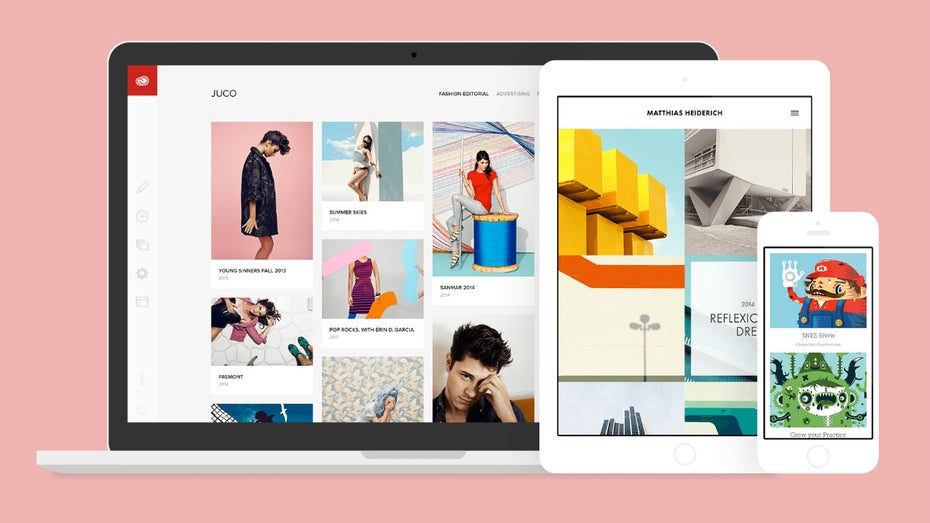 Einfach, schick und sozial: Mit Adobe Portfolio können Designer ihre Werke ansprechend präsentieren Einfach, schick und sozial: Mit Adobe Portfolio können Designer ihre Werke ansprechend präsentieren