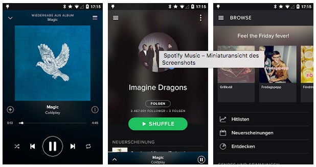 Chromecast Audio: Auch Spotify unterstützt jetzt den Google-Dongle. (Screenshot: Play-Store)