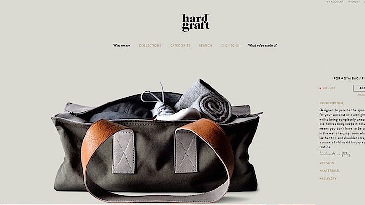 (Screenshot: hardgraft.com) In 3 Sekunden deine Kunden zum Kauf animieren: So verkauft deine Produktseite besser