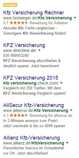 Kreativität? Fehlanzeige. (Screenshot: Google)