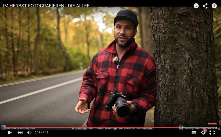 Ganz ohne fotografische Ausbildung hat sich Jaworskyj im Selbststudium zum Experten und YouTube-Star für digitale Fotografie hochgearbeitet. (Screenshot: Benjamin Jaworskyj)