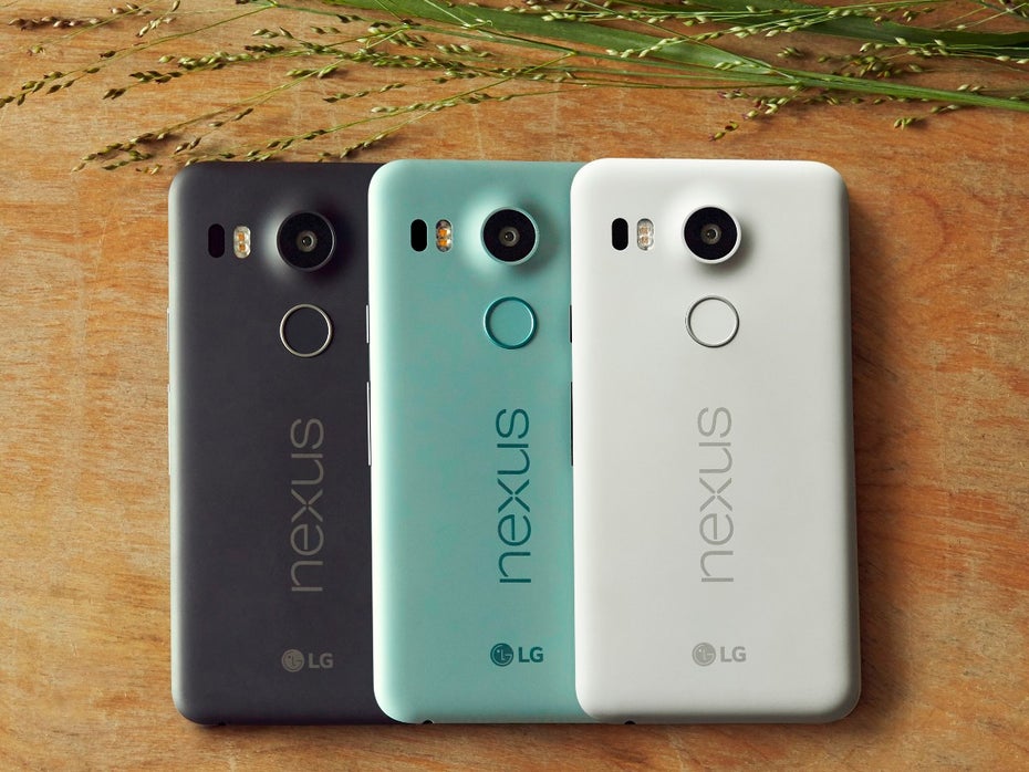 Das Nexus 5X wird in drei Farben angeboten. (Foto: Google)