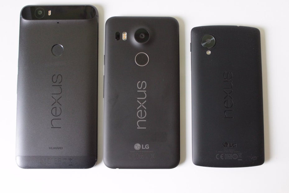 Von links nach rechts: Nexus 6P, 5X und 5 (Foto: t3n)