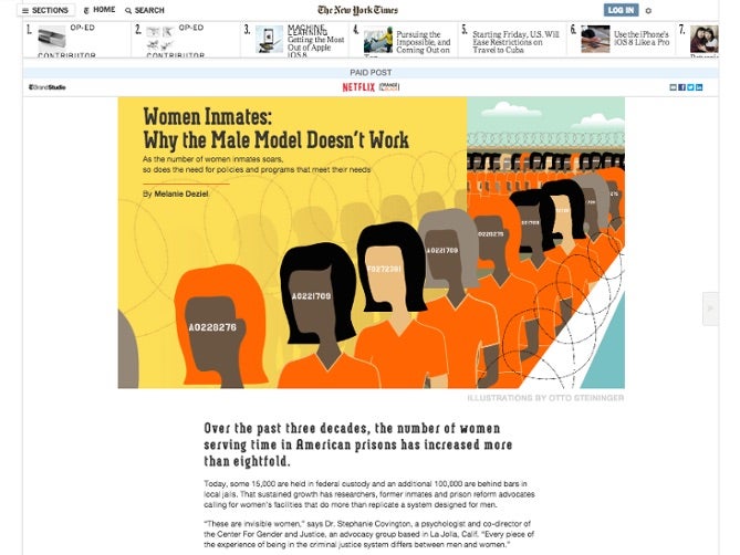 Netflix und die NY Times (Screenshot: blog.hubspot.com)