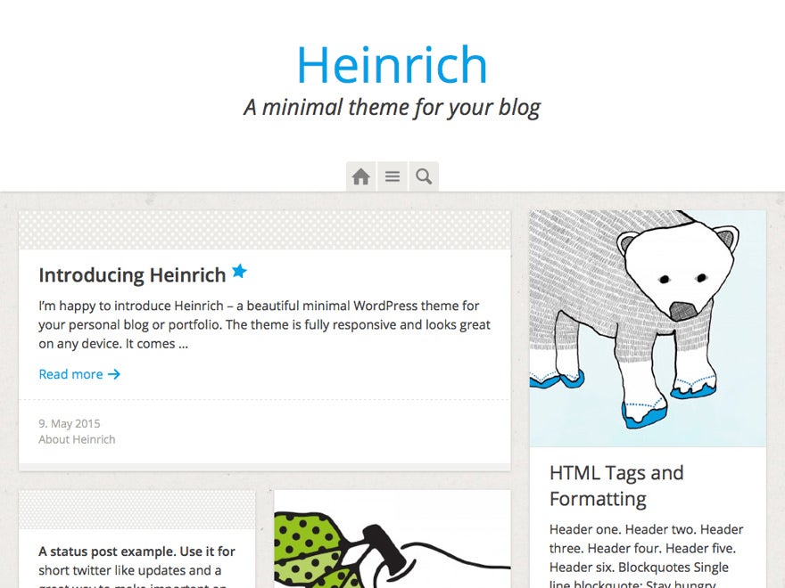 Das kostenlose Heinrich-WordPress-Theme. (Screenshot: WordPress.org)