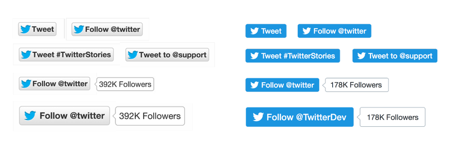 Ohne Zähler: Das sind die neuen Twitter-Follow-Buttons. (Bild: Twitter)