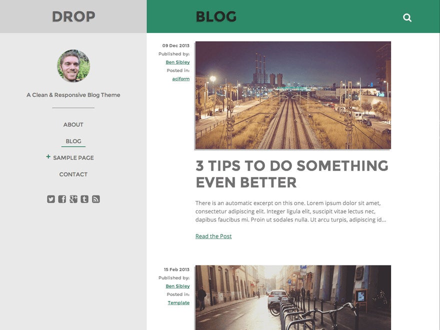 Das responsive Drop-Theme. (Screenshot: WordPress.org)