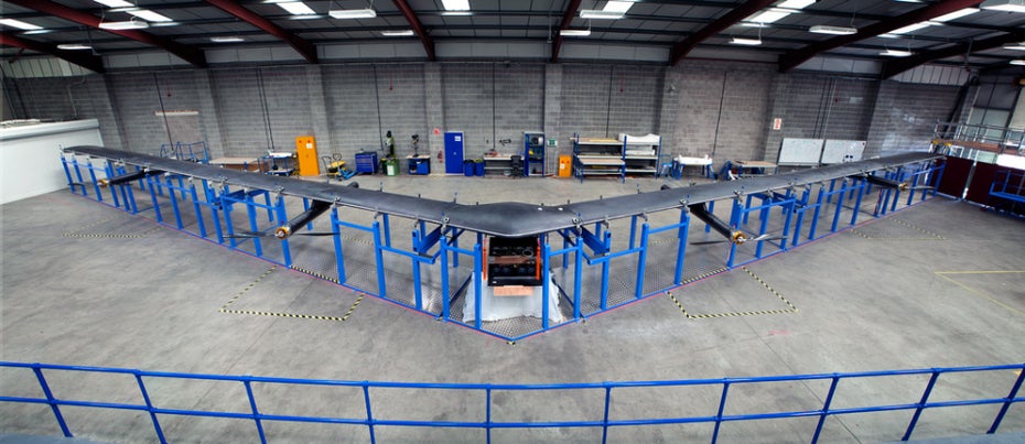 2015 testete Facebook die ersten Internet-Drohnen. (Bild: Internet.org)
