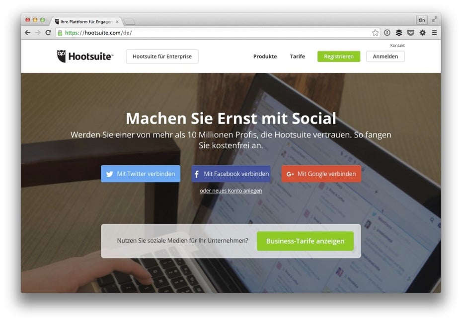 In der kostenlosen Version taugt Hootsuite zum rudimentären Monitoring der sozialen Netzwerke. (Screenshot: t3n)